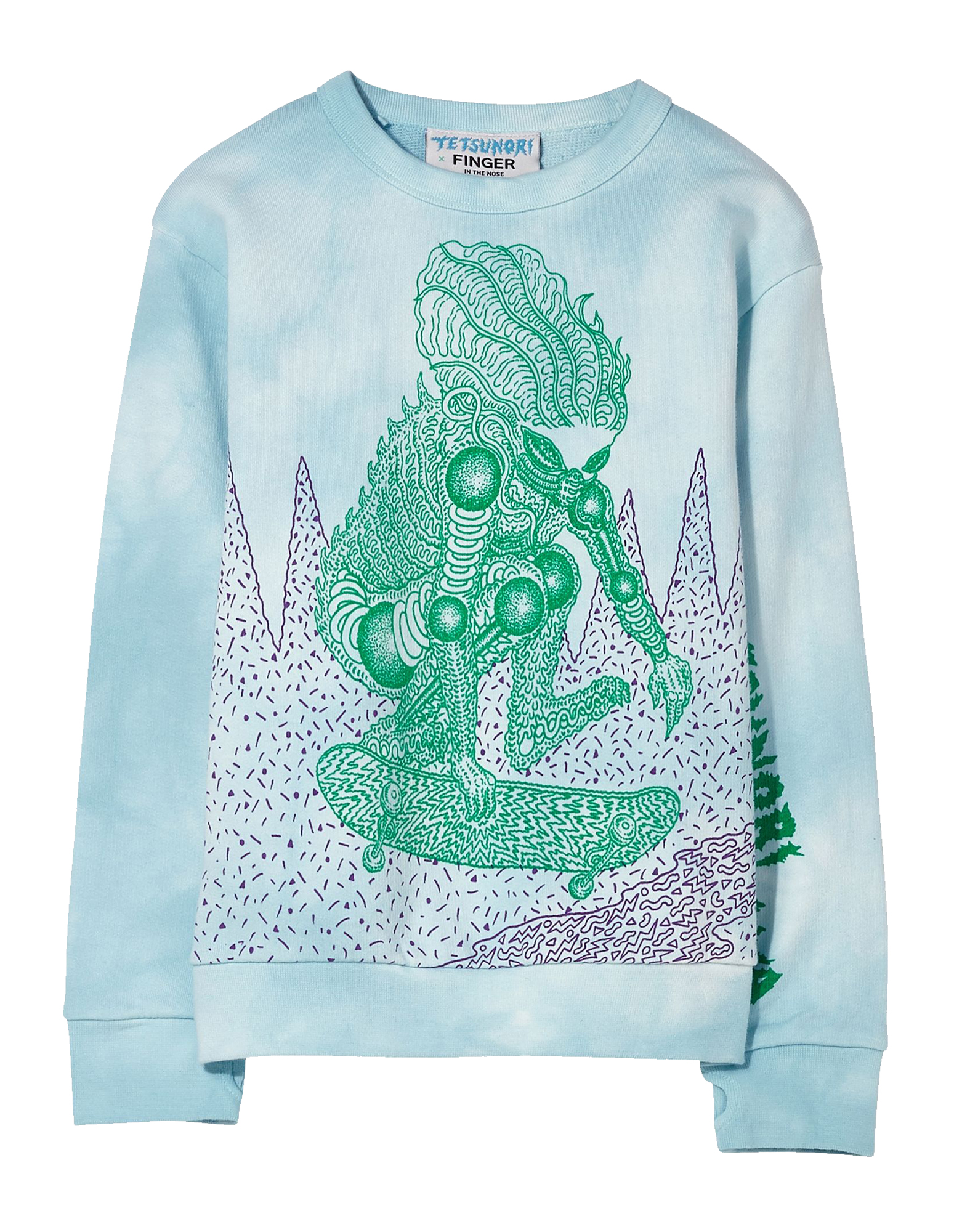 BRIAN Cloud Blue Tie &amp; Dye Skater 5